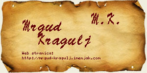 Mrgud Kragulj vizit kartica